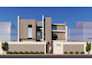 create exterior facade  design with realistic rendering